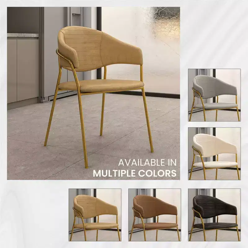 Upholstered Dining Chair Set of 2 Velvet Camelback Stainless Steel Legs 330 lbs