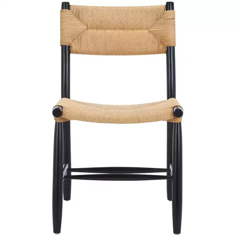 Floryn Rope Dining Chair (Set of 2) - DCH8805 - Natural/Black - Safavieh