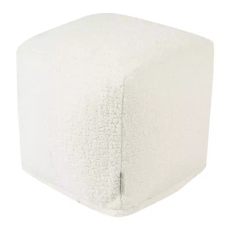 Majestic Home Goods,Cube Pouf Cream