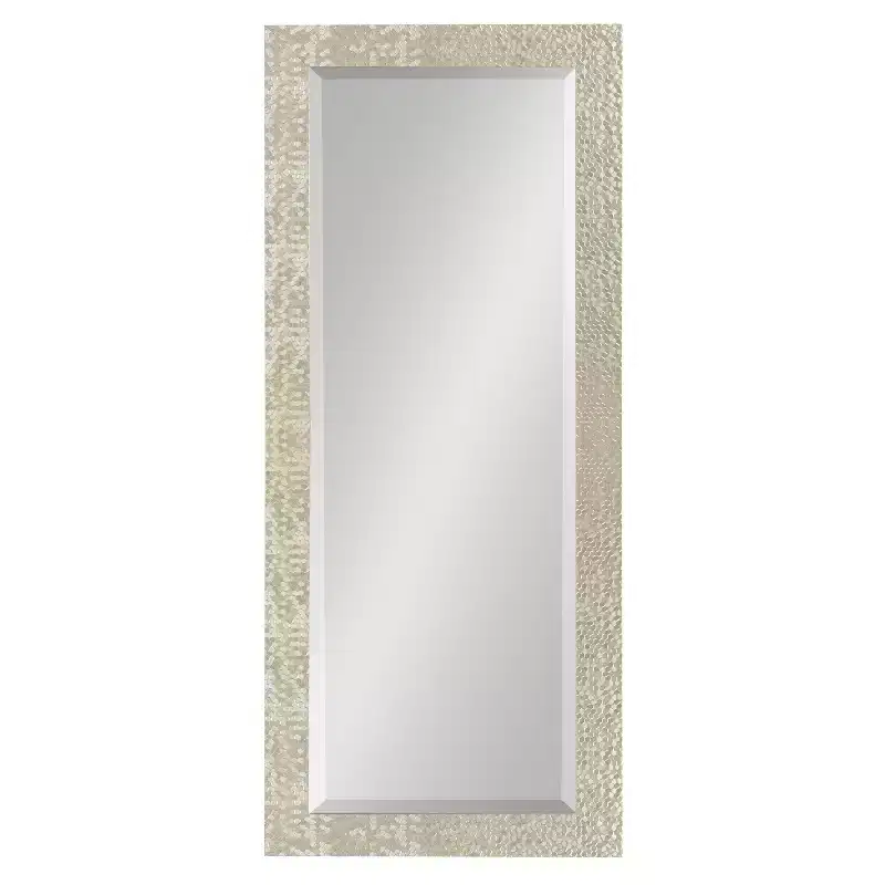 18 x 50 Coolidge Framed Beveled Decorative Wall Mirror Gold - Kate & Laurel All Things Decor: Champagne Finish, Textured