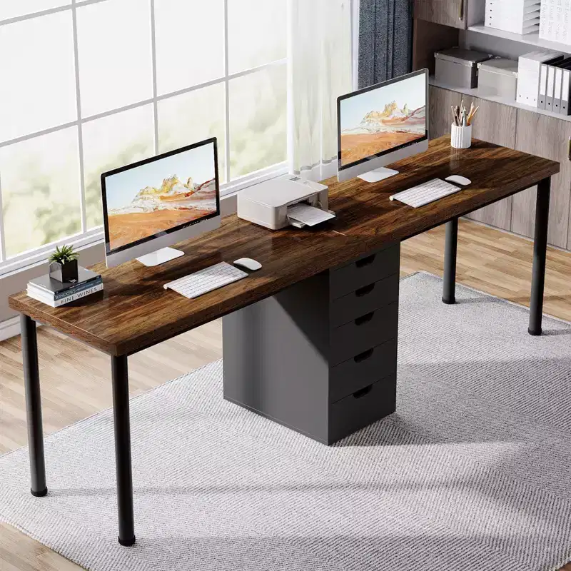 78.74 Inches Desk with 5 Drawers