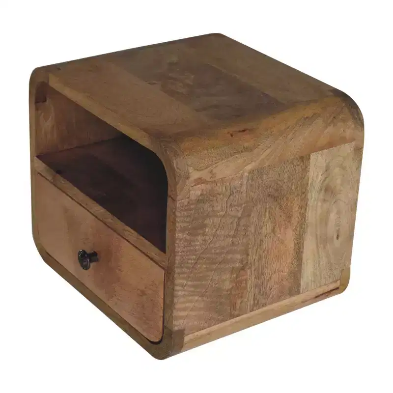 12 Oak Solid Wood One Drawer Floating Nightstand