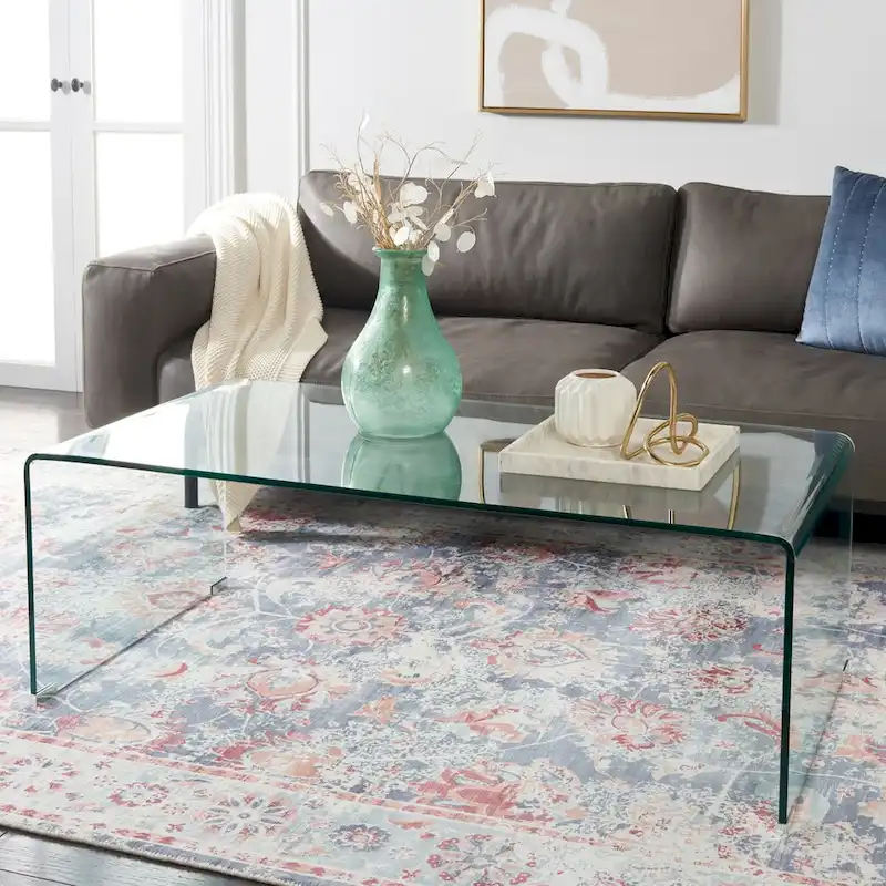 Clear Coffee Table - 47.2 x 25.6 x 16.5 - 47Wx26Dx17H