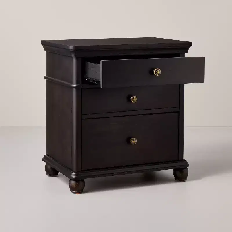 3pc Classic 3 Drawer Wooden Nightstands - Hearth & Hand with Magnolia