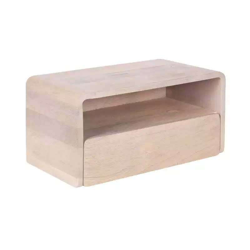Kate and Laurel Kato Floating Side Table, 18x10x9, White
