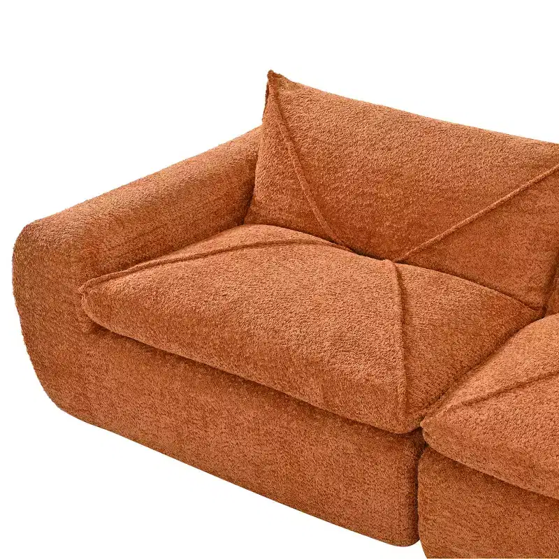 Whisen 116 Modular 4-Seat Sofa Bed, Spacious Foam Filled, Elderly/Baby Safe, No Assembly, Free Combination