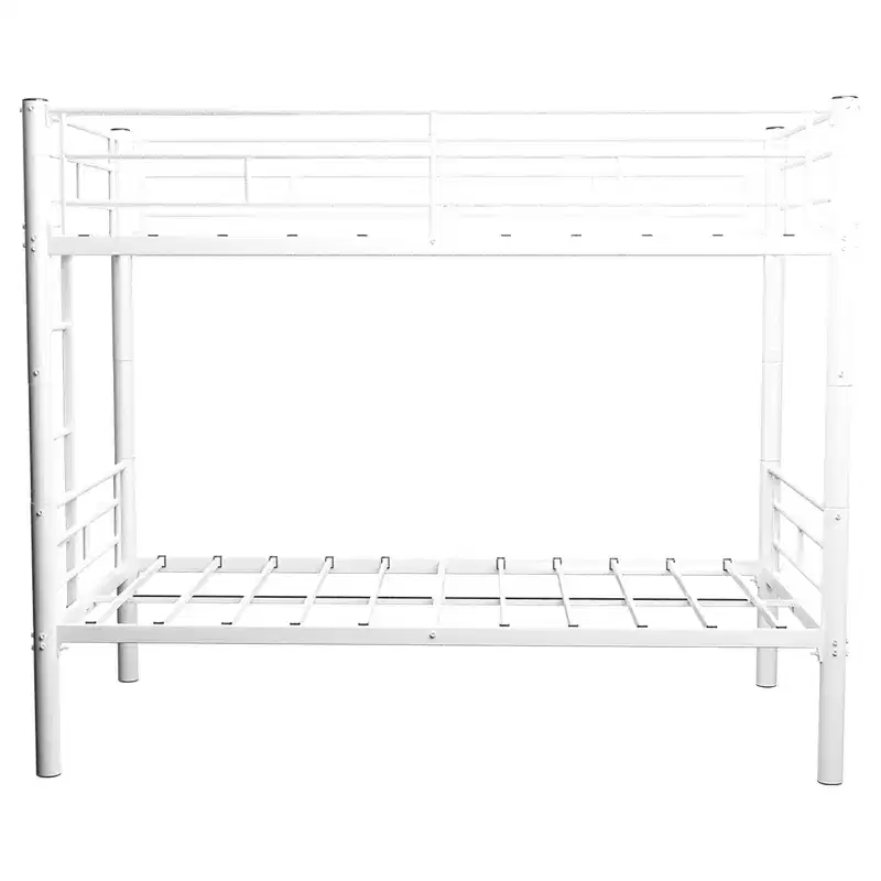 Luxystar Twin Over Twin Metal Bunk Bed, Convertible 2 Beds