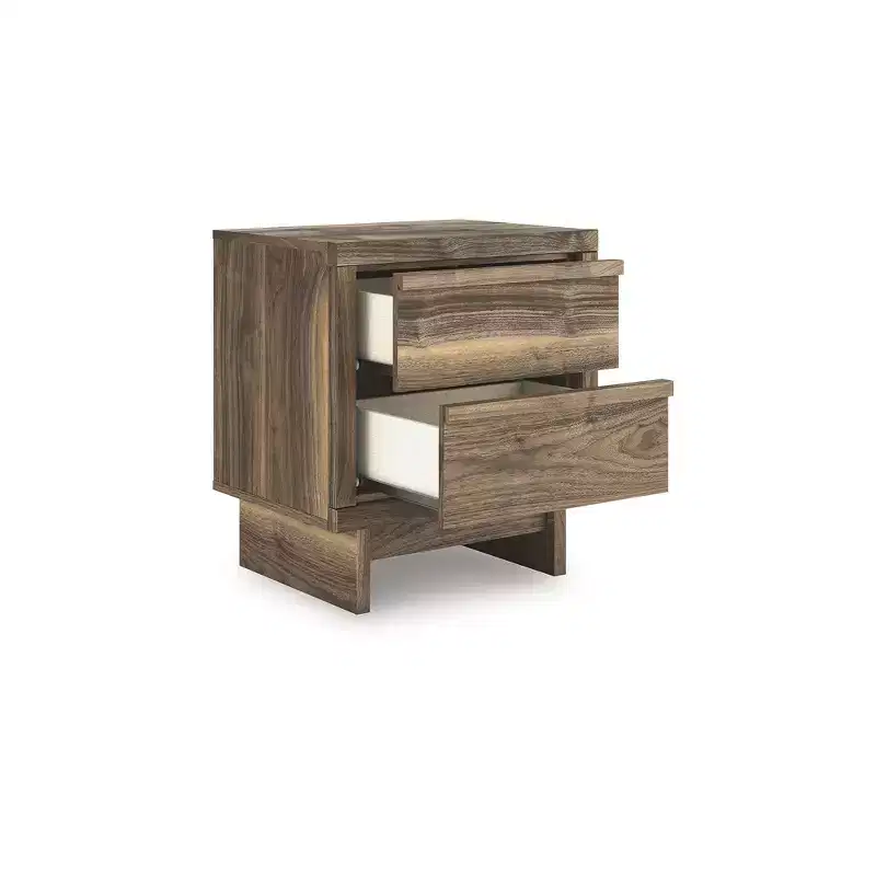 Signature Design by Ashley Zadilyn Two Drawer Night Stand with Wireless Charging, Brown
