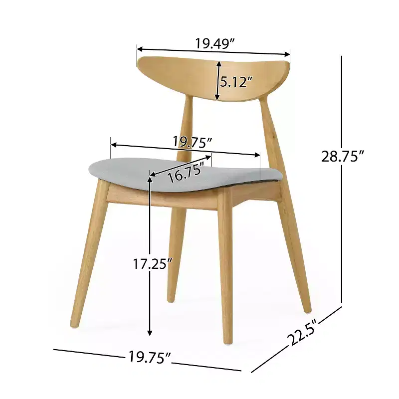 Christopher Knight Home Barron Mid Century Modern Rubberwood Fabric Upholstered Dining Chairs (Set of 2)