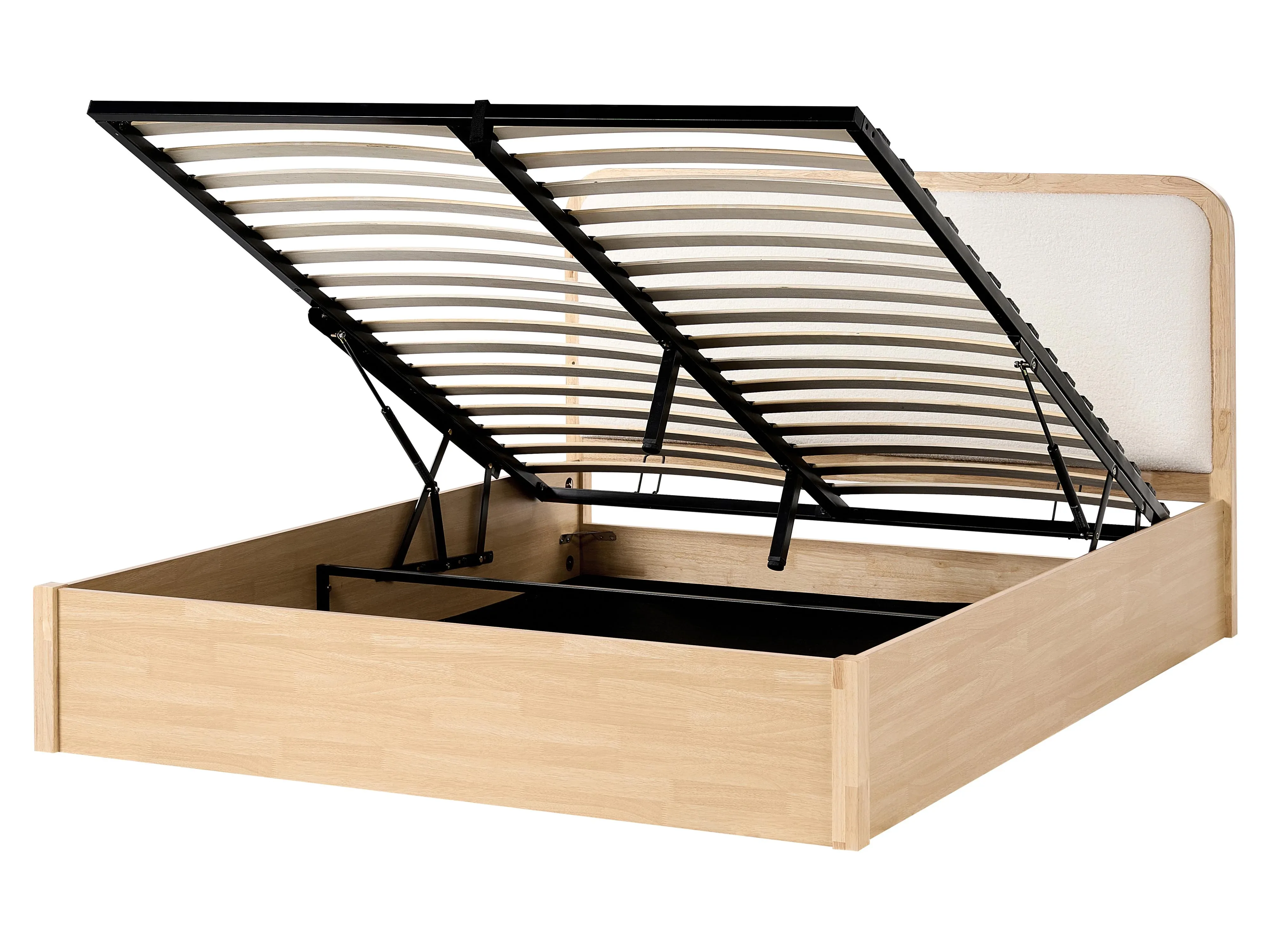 Letto contenitore  160 x 200 cm Marrone chiaro
