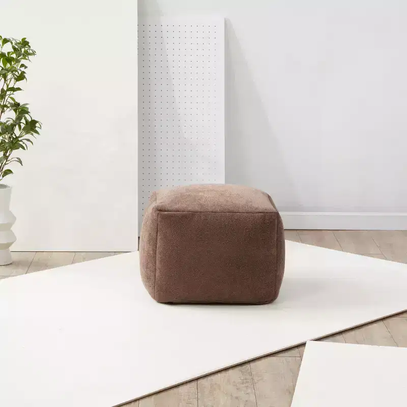 Samuels Boucle Pouf - SFV5041 - Safavieh Couture