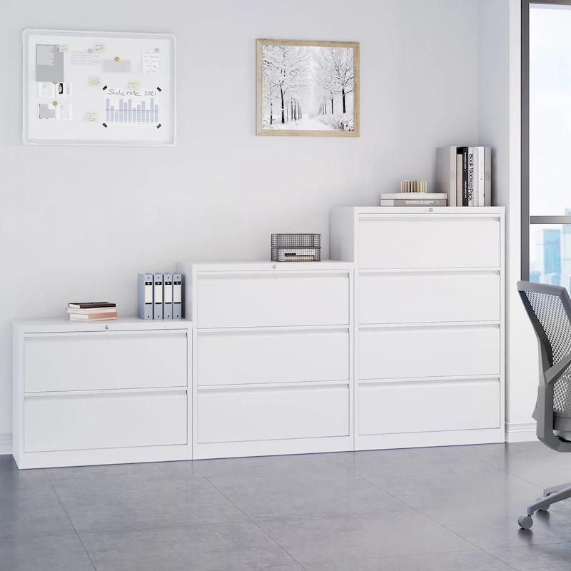 35W 2/3/4-drawer Lateral Locking Steel File Cabinet for A4, Legal, Letter