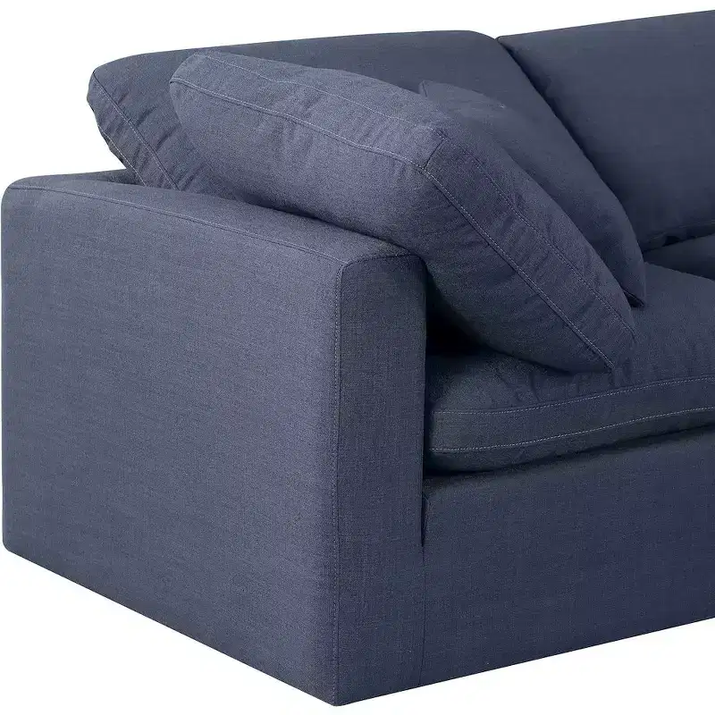 Meridian Furniture Indulge Linen Textured Fabric Modular Sofa