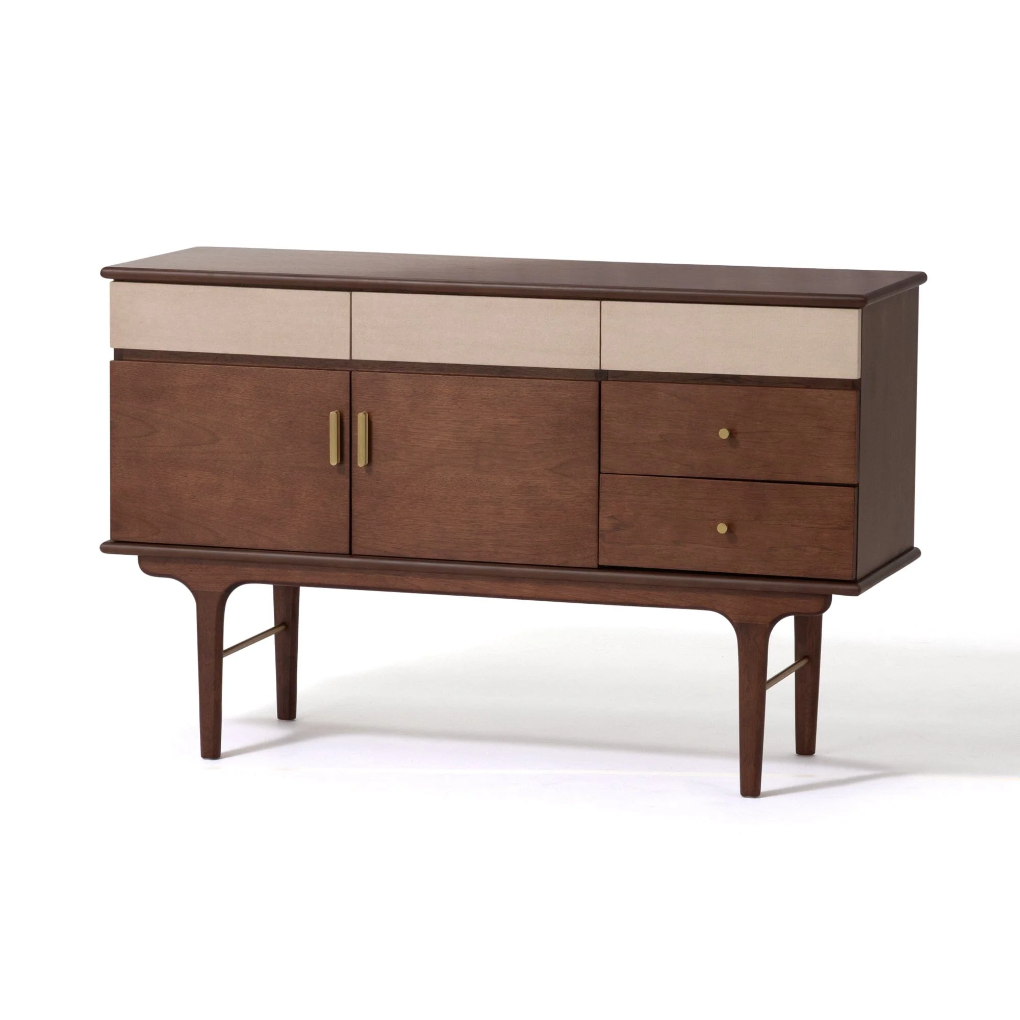 Brown Tall Sideboard Cabinet with Storage