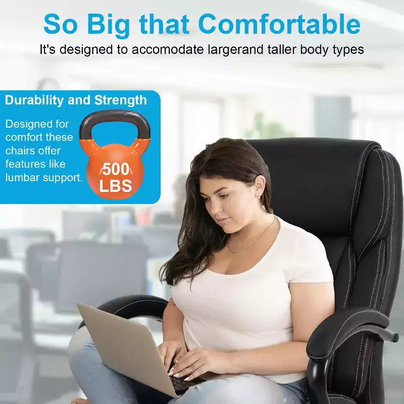 BestMassage Big and Tall Office Chair 500lbs Computer Chair Desk Chair
