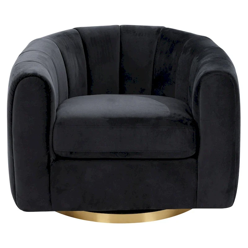 Cardiff Mid Century Modern Comfy Swivel Accent Chair