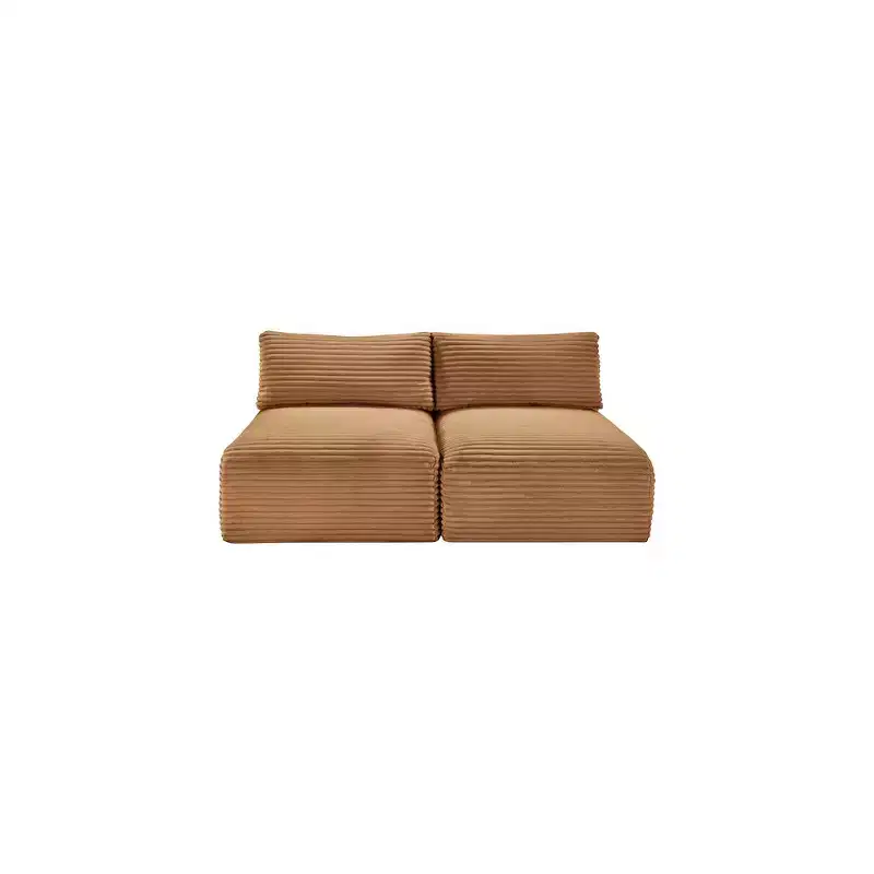Meridian Furniture Shaggy Saddle Corduroy Performance Fabric Modular Sofa