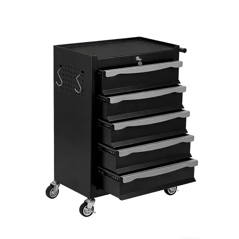 Large Capacity 7-Drawer Rolling Tool Chest  Heavy Duty Storage Cabinet with Keyed Lock, Drawer Liners, Link Buckle, and Smooth Wheels