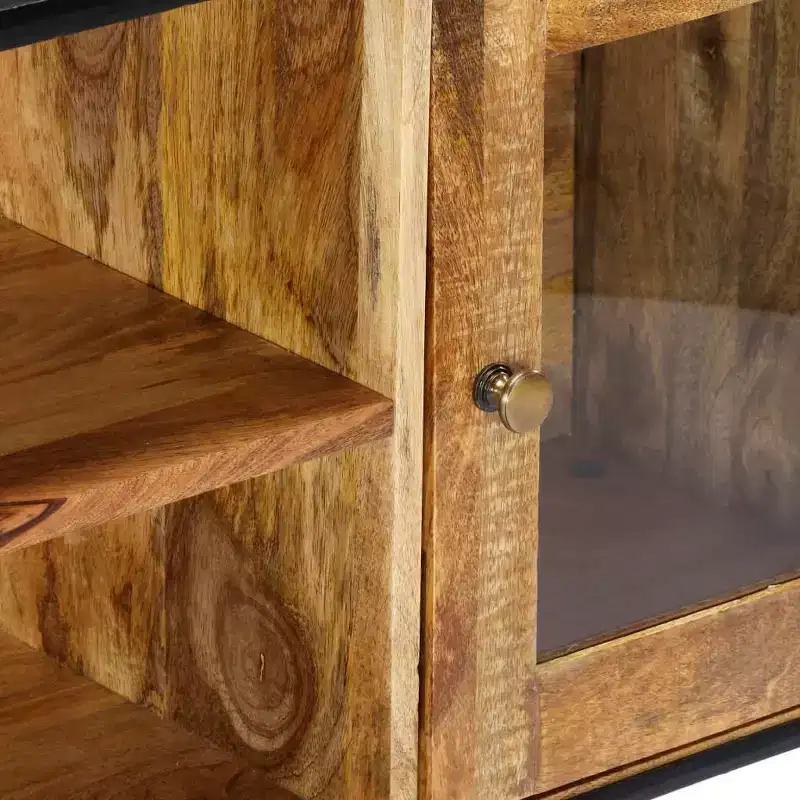 vidaXL TV Cabinet Varied Solid reclaimed wood, powder-coated steel
