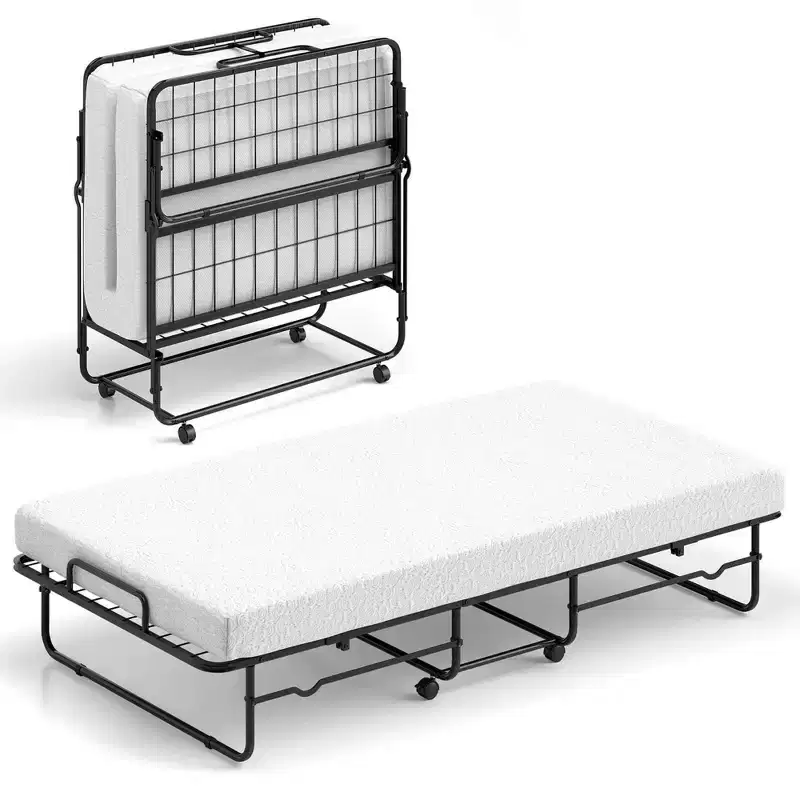 Costway Twin Size Folding Bed 38 x 75 Rollaway Guest Bed Portable Sleeper Bed