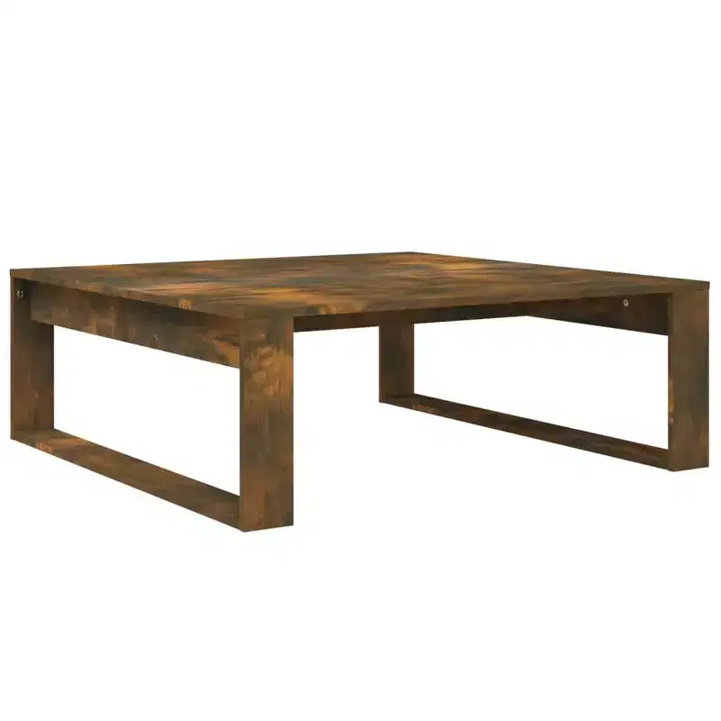 vidaXL Smoked Oak Rectangular Coffee Table - Modern Engineered Wood Accent Table for Living Room/Lounge - 39.4x39.4x13.8
