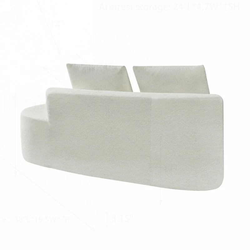 Modern Curved Sectional Sofa with High-Quality Upholstery and Spacious Seating