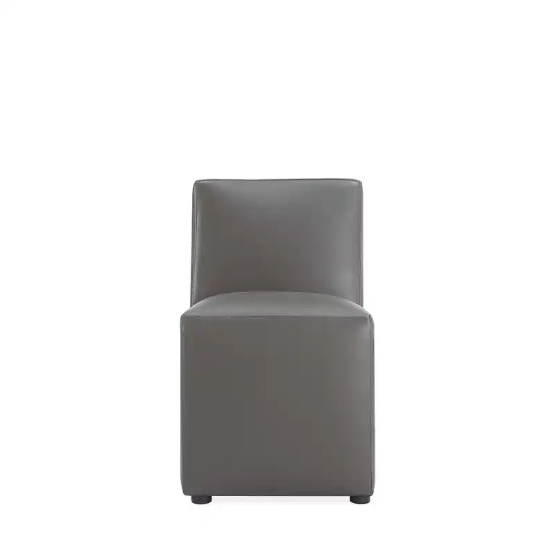 Modern Square Faux Leather Dining Chair