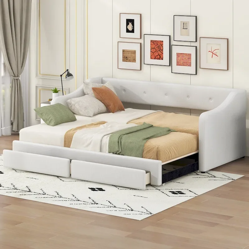 Twin XL to King Daybed with Drawers
