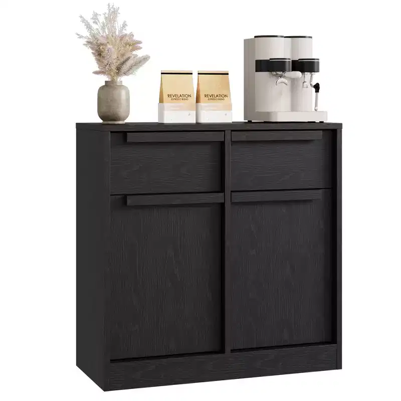 Sideboard Buffet Cabinet with 2/4 Drawers  31.5/62 Large Coffee Cabinet with Storage, Modern Storage Buffet Table for Kitchen & Dining Room