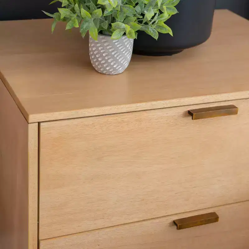 Linon Reid 2 Drawer Nightstand Natural