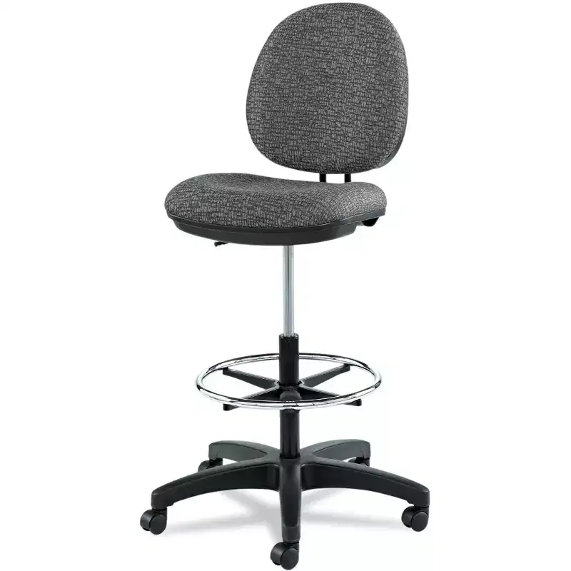 Swivel Task Stool – Molded Plastic, Adjustable Footring, Casters