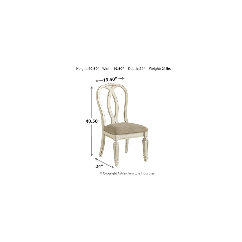 Signature Design by Ashley Realyn White/Brown 9-Piece Dining Package