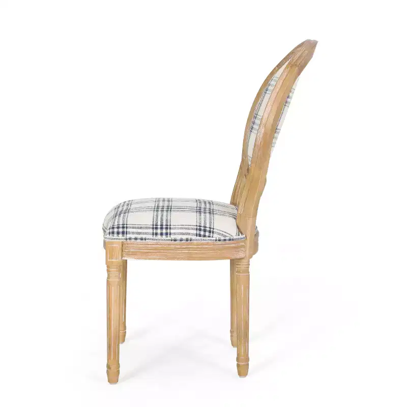 GDFStudio Newman Traditional Upholstered Rubberwood Dining Chairs (Set of 4)