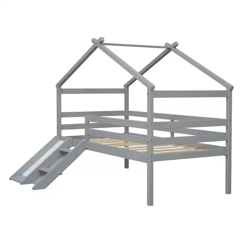 MAYEERTY King Bunk Bed Safety Rail Soft-Close Drawers Kid-Friendly