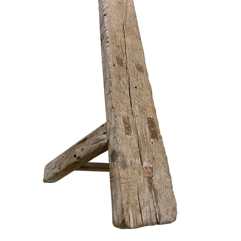 Weathered Natural Vintage Noodle Bench, 1-Seat / 2-Seat / 3-Seat
