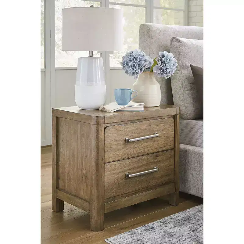 Signature Design by Ashley Cabalynn 2 Drawer Nightstand, Light Brown