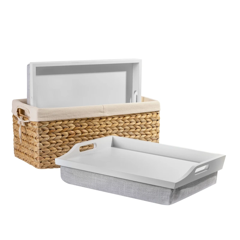 Rossie Home Basket Set with 2 Lap Trays
