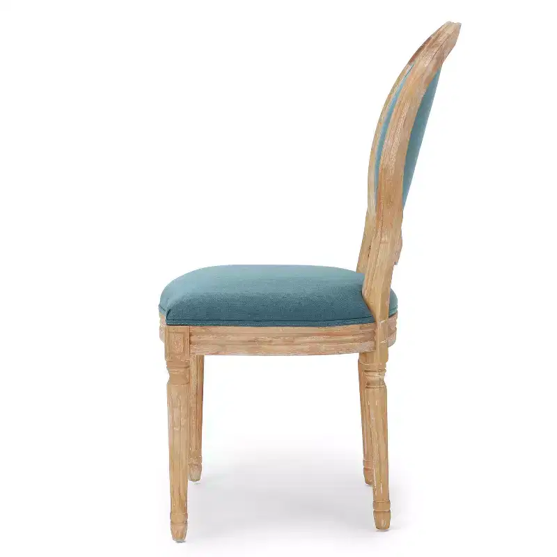 GDFStudio Newman Traditional Upholstered Rubberwood Dining Chairs (Set of 4)