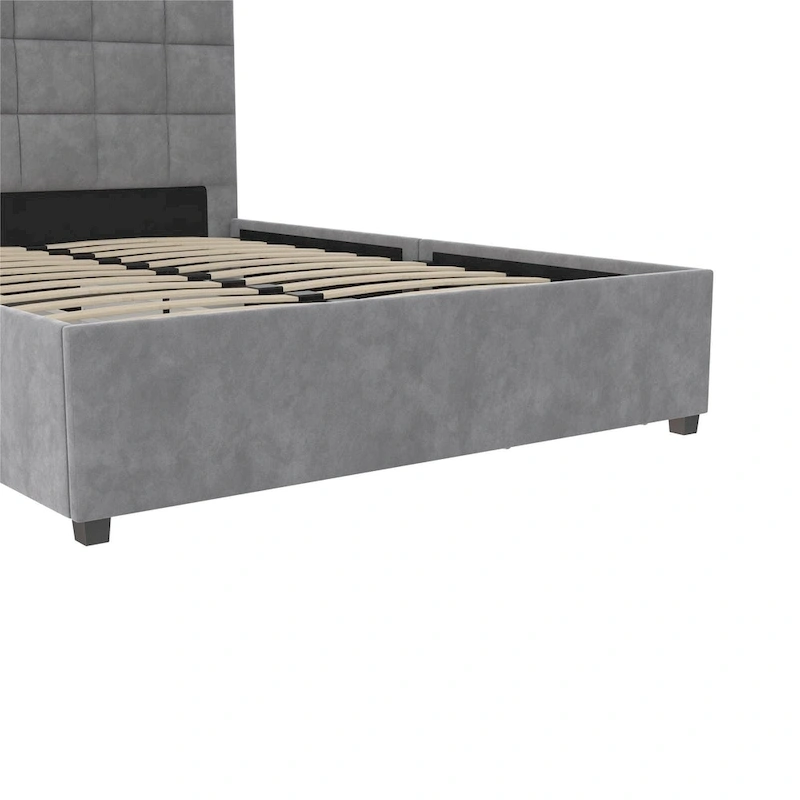 CosmoLiving Serena Upholstered Bed with Drawers