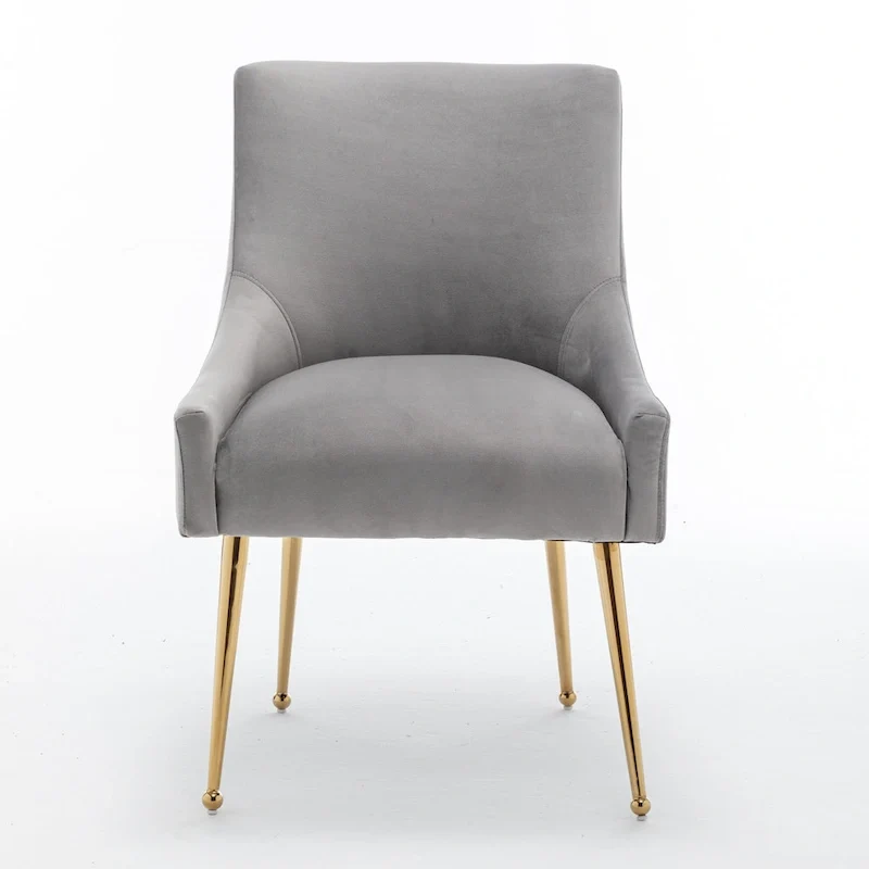 SEYNAR Velvet Upholstered Dining Chair Set of 2, Modern Glam Armless Side Chair