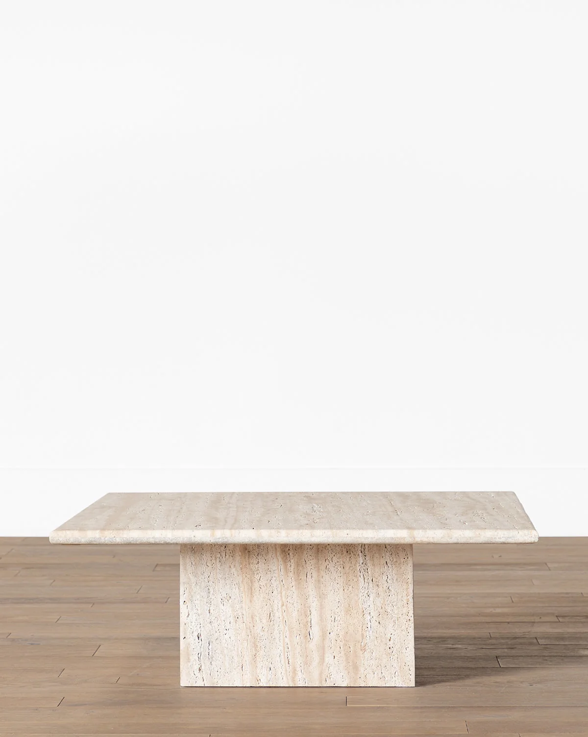 Organic Travertine Stone Coffee Table with Natural Marble Texture for Living Room