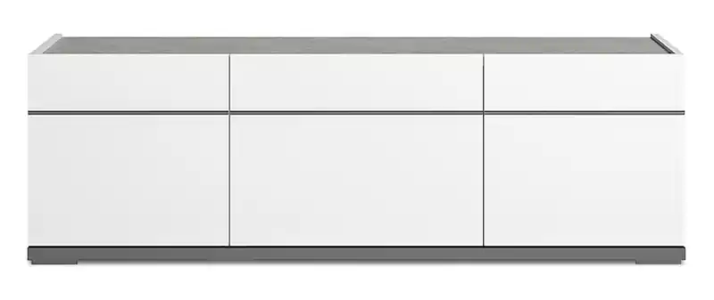 47 Modern TV Stand with Storage and Cable Management for TVs up to 50- White
