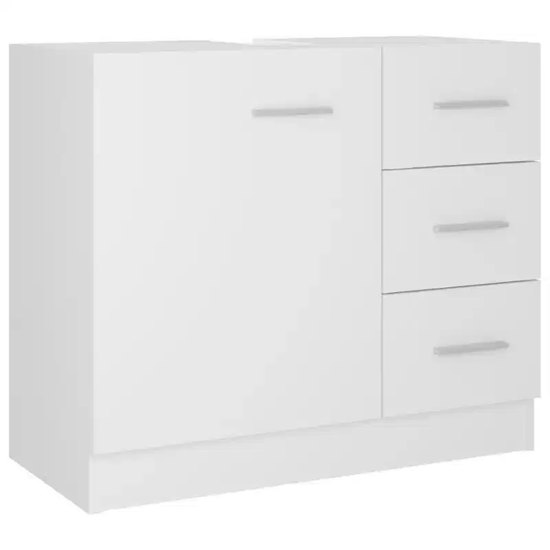 vidaXL Sink Cabinet White Engineered wood Medium Bathroom Sink Cabinet
