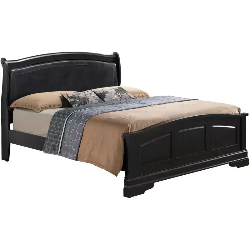 Louis Philippe Upholstered Full Panel Bed