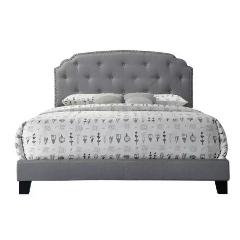 Royal Hampton Queen Bed, Gray Fabric