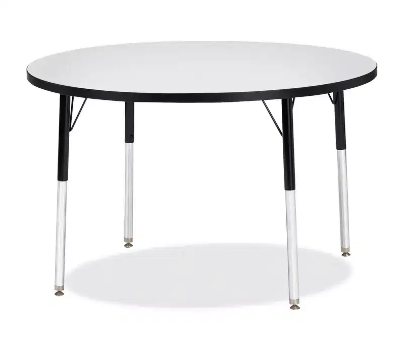 Berries Adult Height Color Edge Round Table 42 x 42 in Black