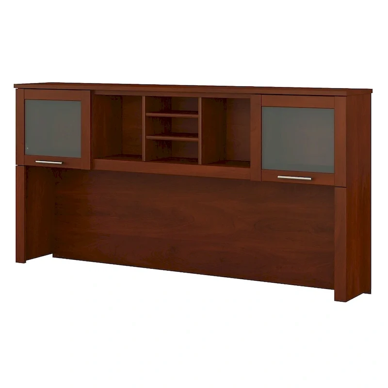 Espresso-style oak office wall cabinet (wall cabinet only)