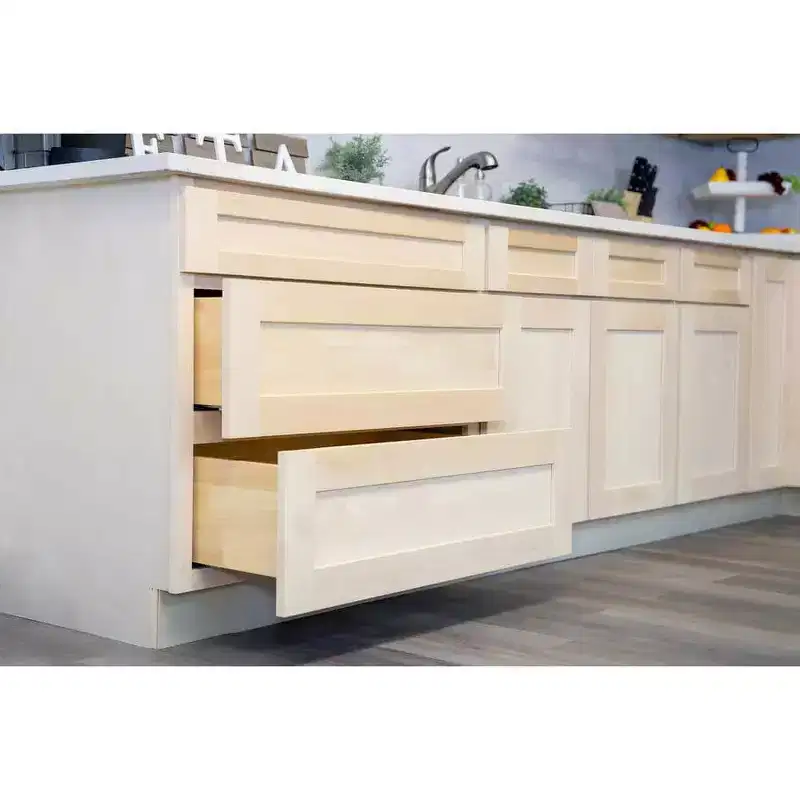 CASAINC 30 in. W x 24 in. D x 34.5 in. H Base Kitchen Cabinet with Drawer and Soft-Close Hinges  Plywood RTA Cabinet