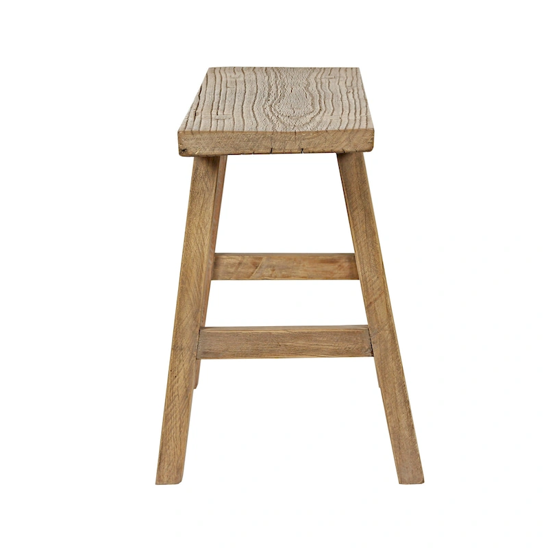 Artissance 35 Long 10 Wide Elmwood Bench, Natural Wood - 8' x 11'