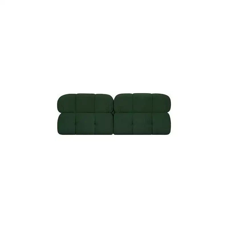 Meridian Furniture Ames Green Boucle Fabric Modular Sofa